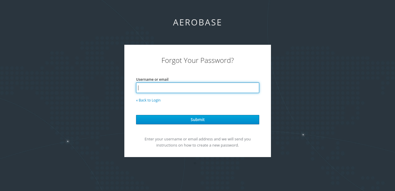 forgot password page