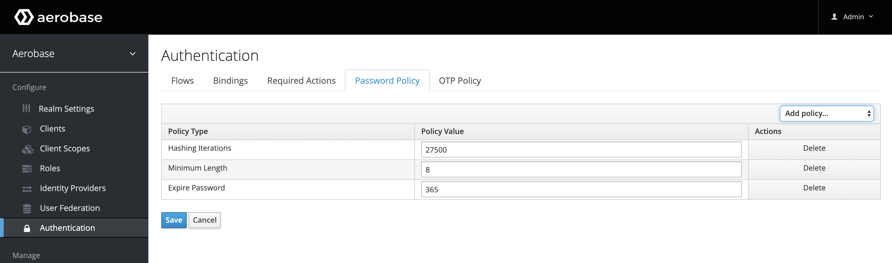 password policy